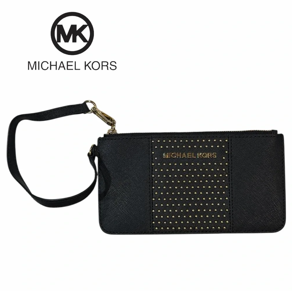 Michael Kors Jet Set Medium Signature Stud Specchio Wristlet